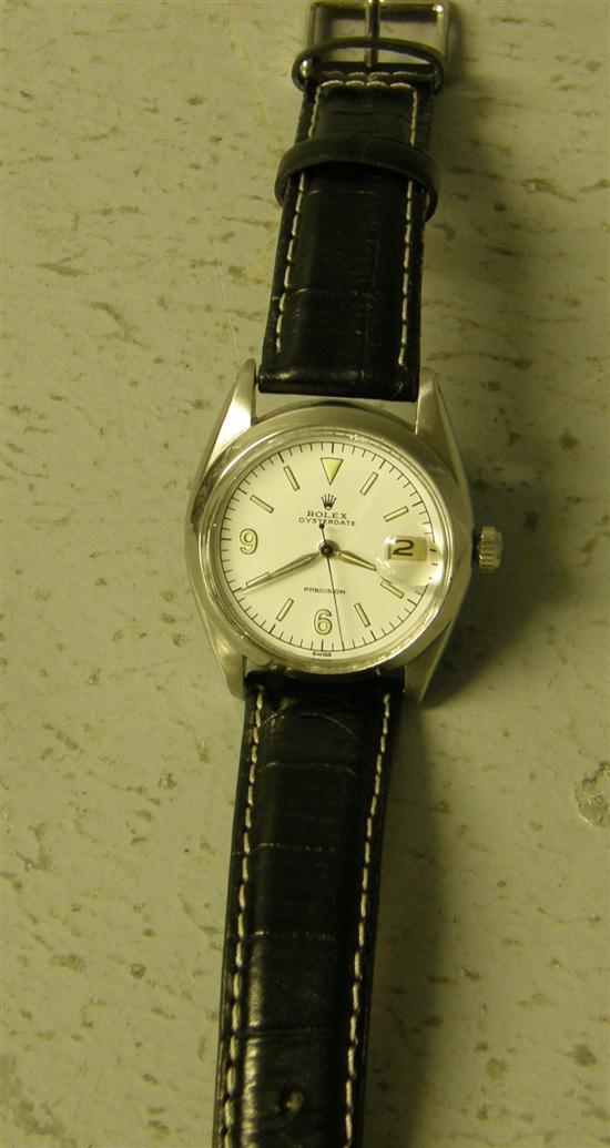 Appraisal: Gentlemans Rolex Oysterdate wristwatch with white enamel dial and date