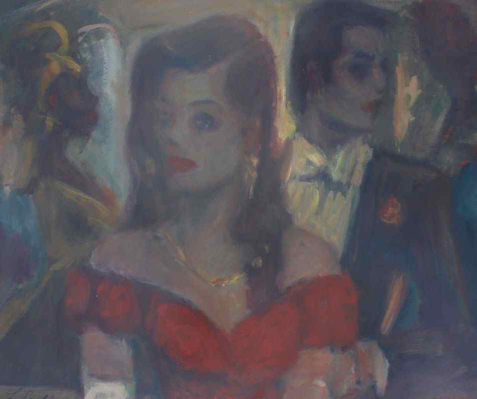 Appraisal: SERALI Luigi American - ''Young Couple at a Formal Event''