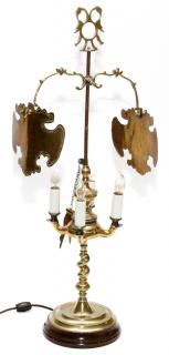 Appraisal: ELECTRIFIED BRASS FOUR LIGHT CANDELABRA ELECTRIFIED BRASS FOUR LIGHT CANDELABRA