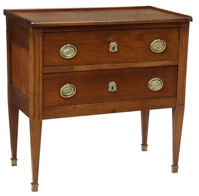 Appraisal: French Louis XVI style mahogany commode late th c two