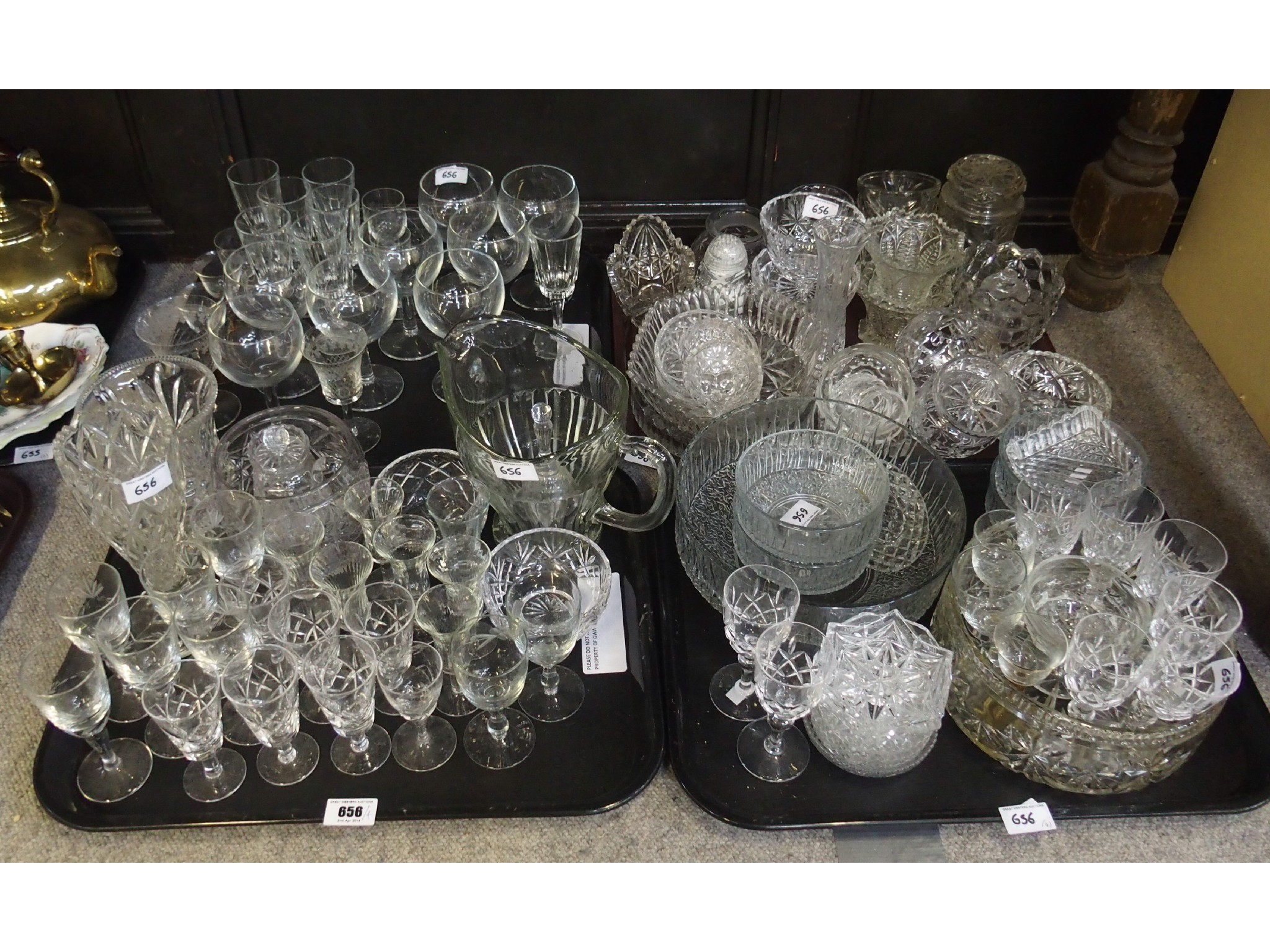 Appraisal: Assorted glassware including bowls dishes drinking glasses etc