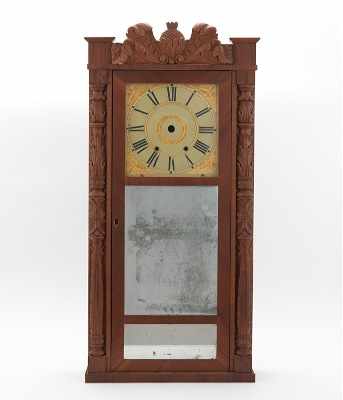 Appraisal: Jerome Darroll Eight Day Clock Case Only Pretty wooden case