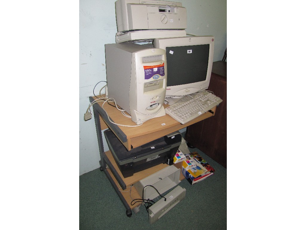 Appraisal: Lot comprising Compaq computer - monitor tower keyboard printer etc