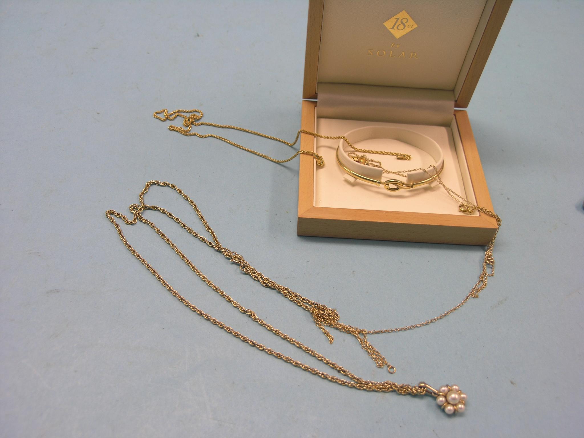 Appraisal: A modern ct gold bracelet with interlaced clasp grams boxed