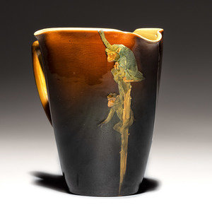 Appraisal: Kataro Shirayamadani for Rookwood Pottery Japanese - Standard Glaze Tri-Corner