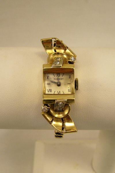 Appraisal: Ladies kt Ollendorf Wrist Watch w diamonds Working