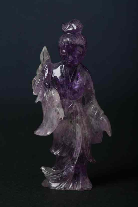 Appraisal: CHINESE AMETHYST FIGURE OF MEIREN - in high