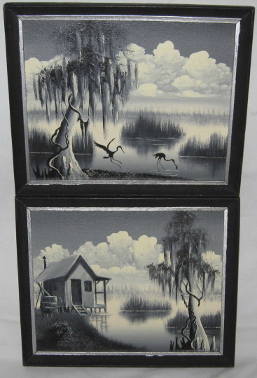 Appraisal: T S Driskell American Louisiana th Century Louisiana Herons in