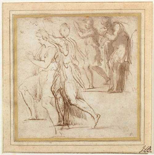 Appraisal: PARMIGIANINO GIROLAMO FRANCESCO MARIA MAZZOLA Parma - Casalmaggiore Study for