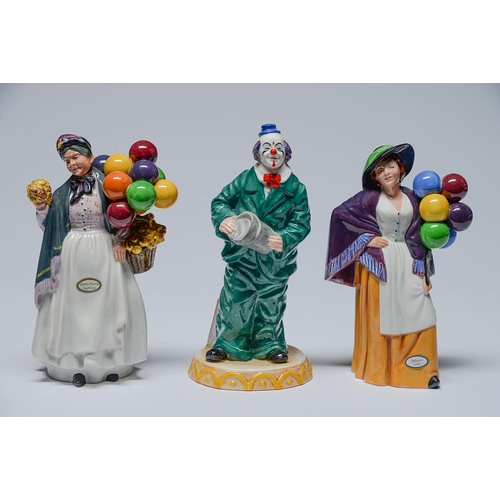 Appraisal: Three Royal Doulton bone china figures - Biddy Pennyfarthing Balloon