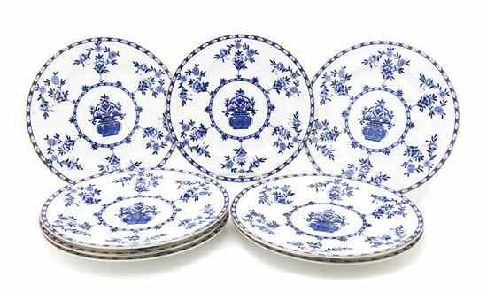 Appraisal: A Set of Eight Royal Doulton Blue and White Plates