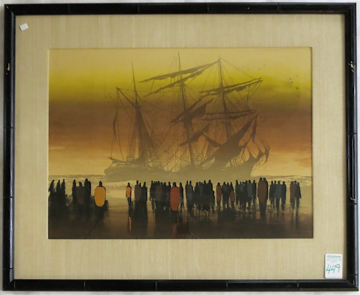 Appraisal: ELTON BENNETT SERIGRAPH Washington - titled The Sea Hostage depicts