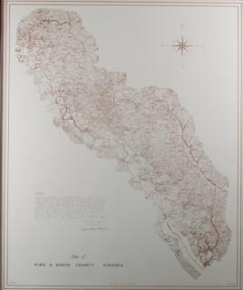 Appraisal: Map of King Queen County Virginia Marked to bottom left