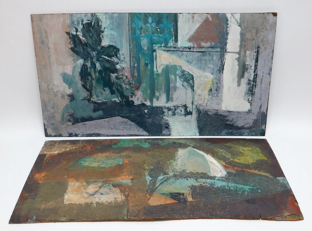 Appraisal: PC Gordon Steele Abstract Expressionist Paintings Gordon Steele New York