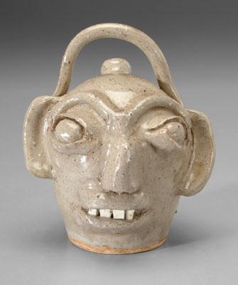 Appraisal: Burlon Craig monkey face jug Lincoln County North Carolina -