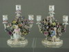 Appraisal: CANDELABRAS - PAIR OF FINE PORCELAIN THREE ARM CANDELABRAS BY