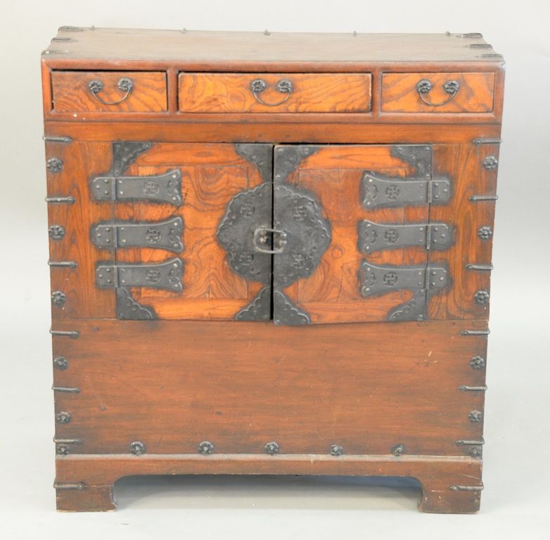 Appraisal: Korean chest cabinet ht in top x Korean chest cabinet