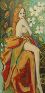 Appraisal: MAIMON Isaac Oil on Canvas Draped Nude Signed lower left