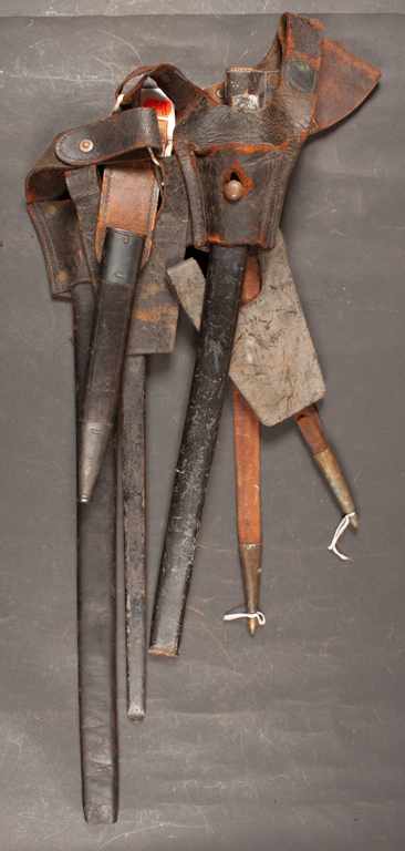 Appraisal: Six scabbards one possibly for Lee Navy Model one partial