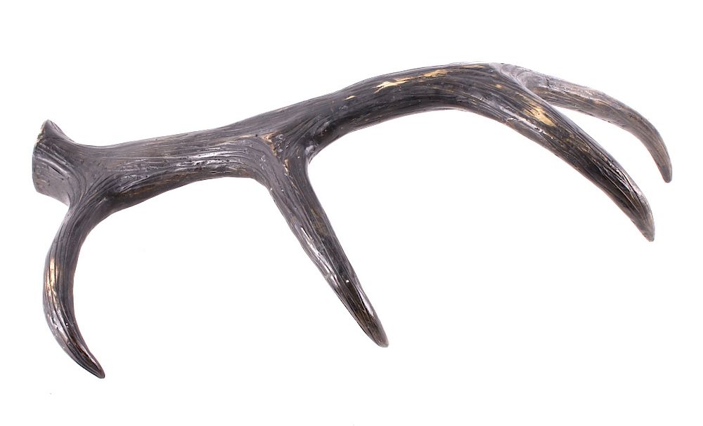 Appraisal: Rocky Mountain Elk Bronze Antler Shed Sculpture Included in this