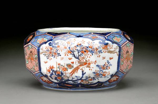 Appraisal: An Imari porcelain faceted bowl Taisho Period in diameter