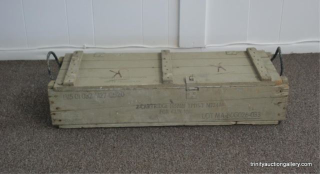 Appraisal: Large Heavy Wood Ammunition BoxHas its own character - Marked