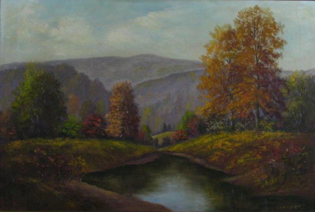 Appraisal: Clayson Baker IN - x oil on canvas signed lower