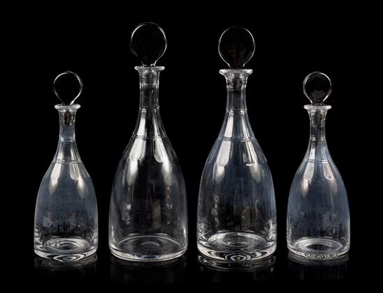 Appraisal: Sale Lot Two Pairs of William Yeoward Glass Decanters each