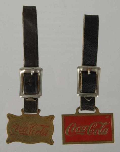 Appraisal: Lot of Coca-Cola Watch Fobs Description s Both in brass