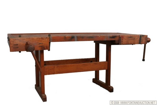 Appraisal: WOOD ANTIQUE WORK BENCH W x H x D