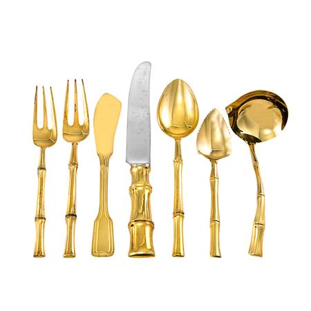 Appraisal: Tiffany Co Gilt Sterling Silver Flatware Service Together with an