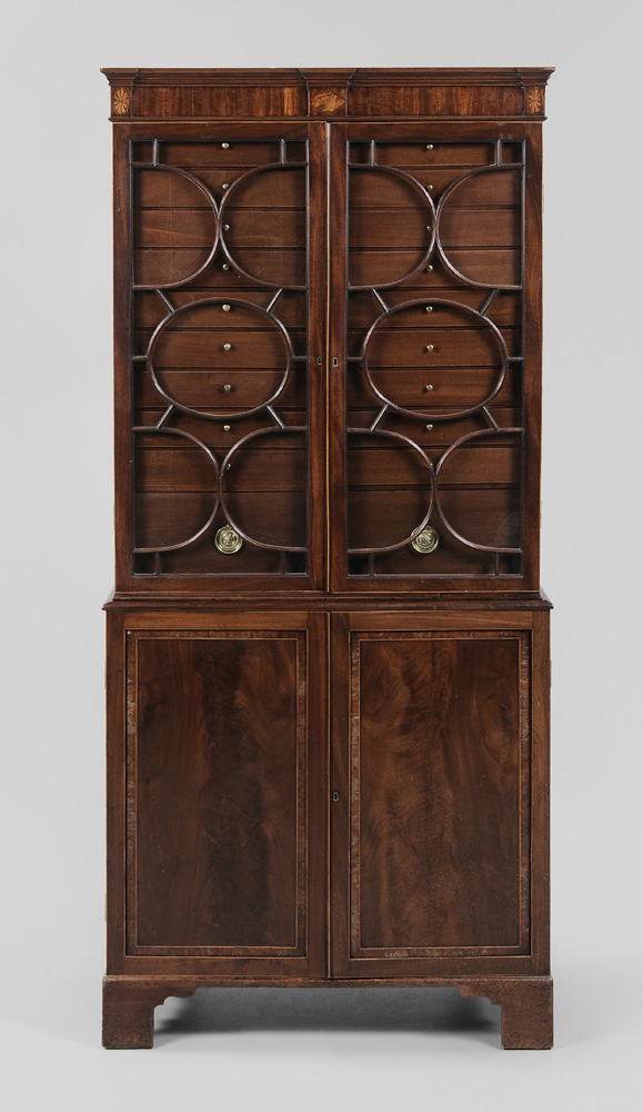 Appraisal: Fine George III Inlaid Mahogany Collector's Cabinet British late th