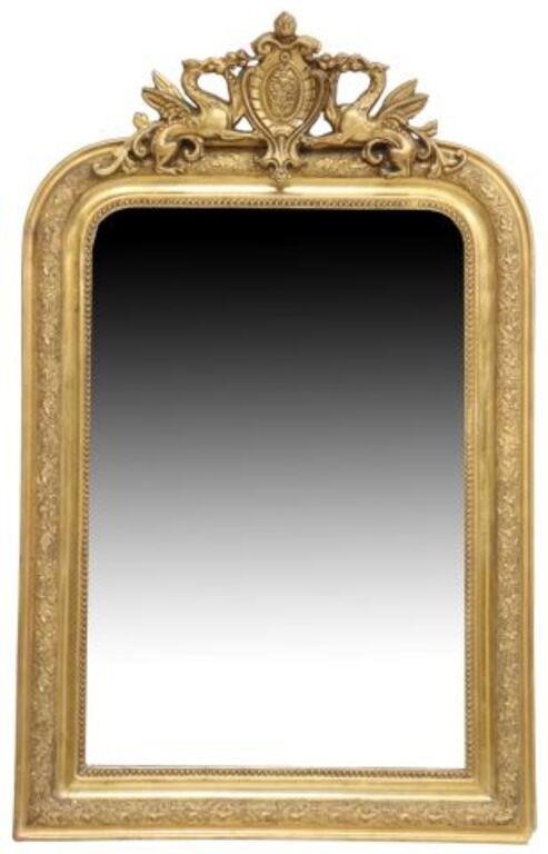 Appraisal: French Louis Philippe period giltwood wall mirror mid th c