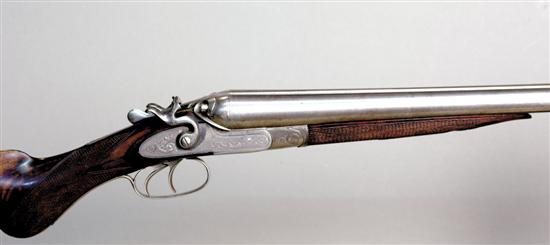 Appraisal: William Cashmore -gauge bar action hammer gun SN damascus barrels