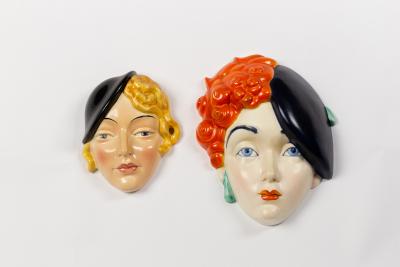 Appraisal: Beswick Ware An Art Deco style wall mask lady with