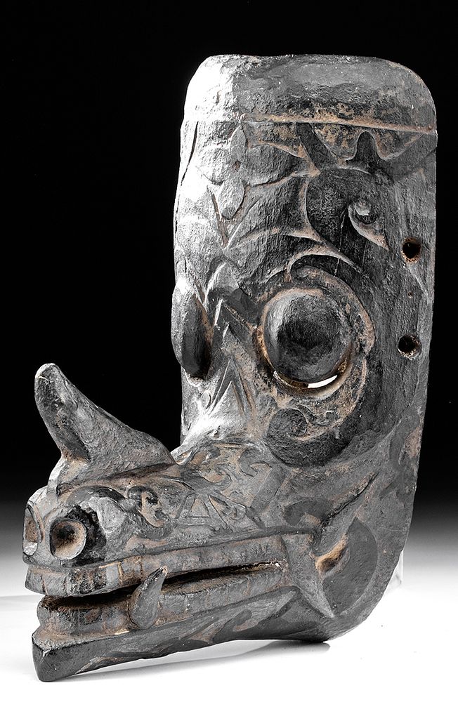 Appraisal: Early th C Dayak Wood Hudoq Mask - Wild Boar