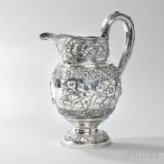 Appraisal: Samuel Kirk Silver Pitcher Baltimore c bearing Baltimore assay mark