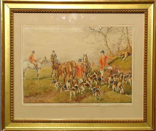 Appraisal: - Murray Henry United Kingdom active - watercolor fox hunting