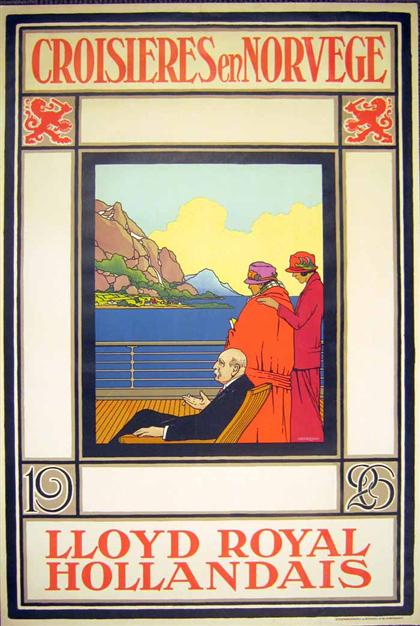 Appraisal: piece Color Lithographic Poster Hemelman Albert Croisieres en Norvege Lloyd