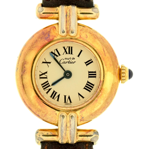 Appraisal: A Le Must de Cartier silver gilt lady's wristwatch Colisee