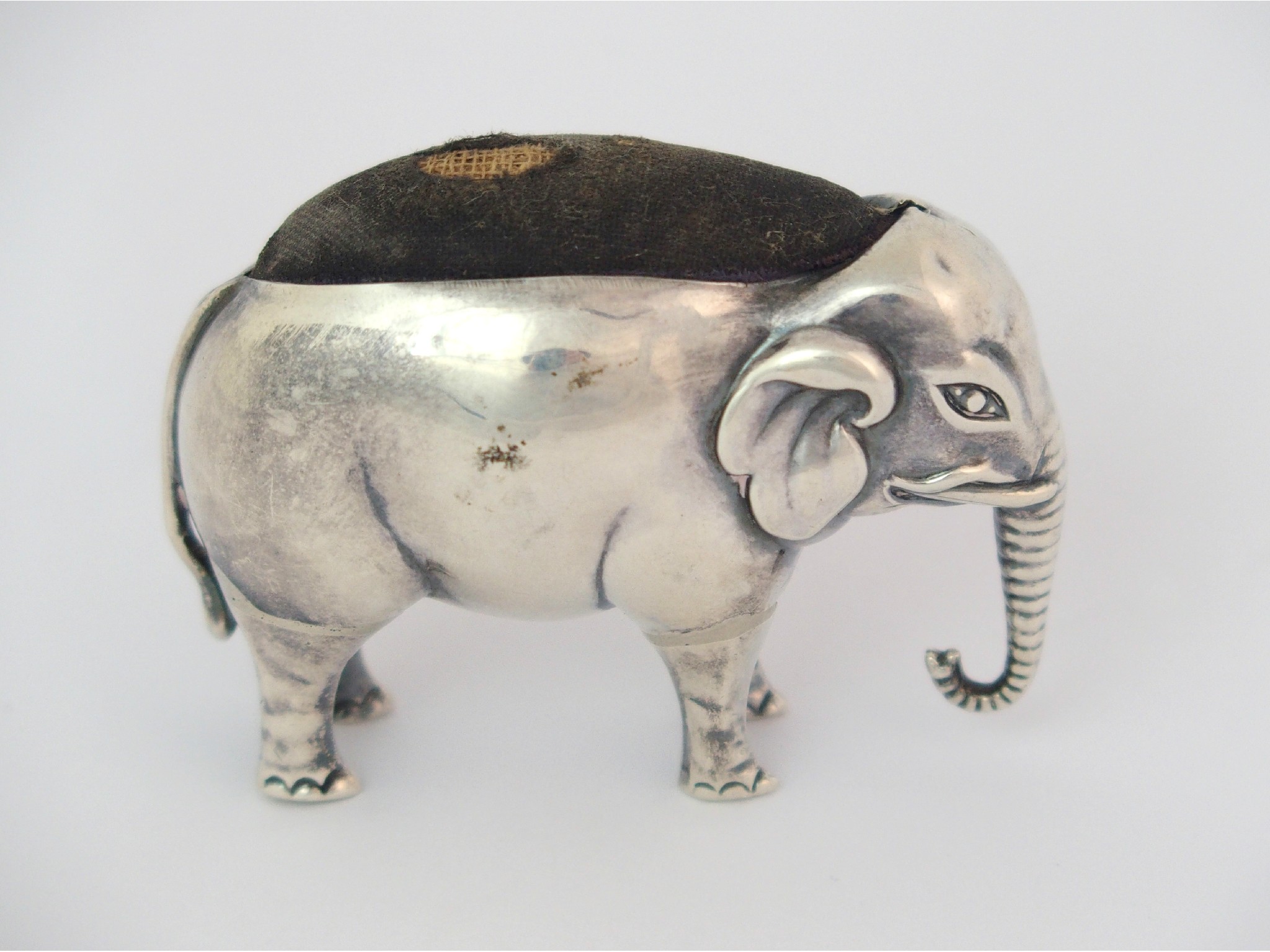 Appraisal: A novelty silver pin cushionby Cornelius Desormeaux Sanders and Frank