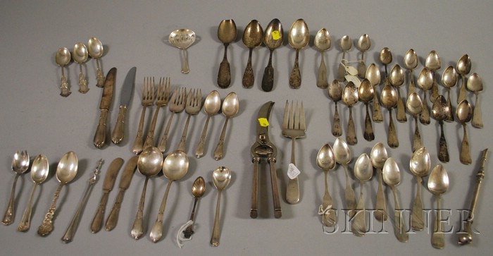 Appraisal: Group of Assorted Coin and Sterling Silver Flatware including a