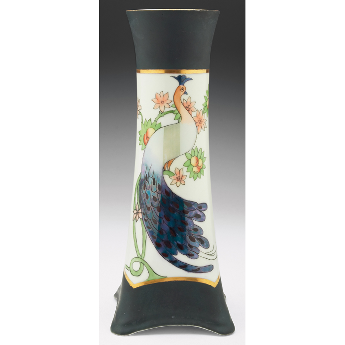 Appraisal: Heinrich and Co vase Selb flaring shape in black and