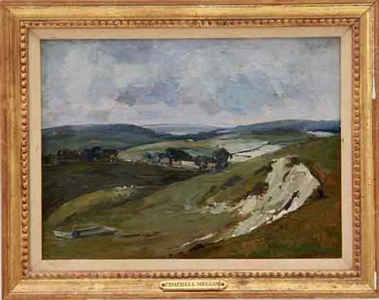 Appraisal: Campbell Mellon attributed to British - SOUTH DOWNS oil on