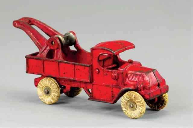 Appraisal: CHAMPION MACK WRECK TRUCK Cast iron painted in red overall