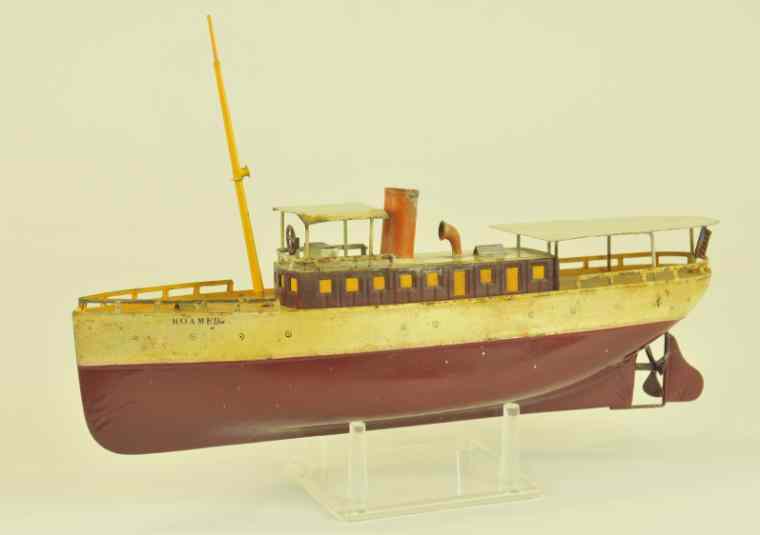 Appraisal: IVES ''ROAMER'' SCOUT PATROL BOAT c scarce boat painted tin