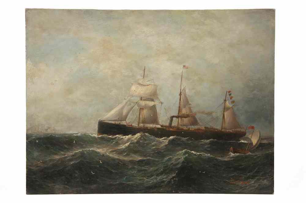 Appraisal: OOP - American Steam and Sail Ship ca signed 'J