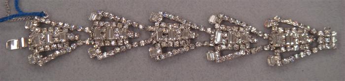 Appraisal: Brilliant vintage rhinestone bracelet Estimate -