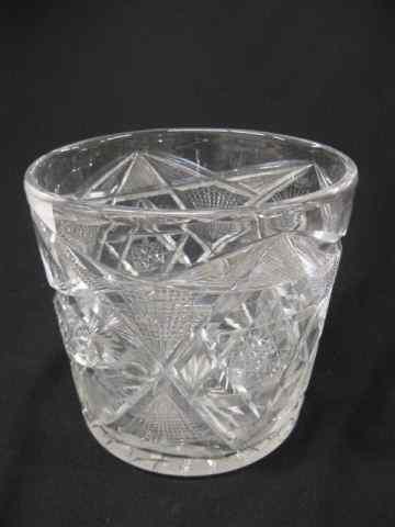 Appraisal: Cut Glass Ice Bucket star within a star design ''