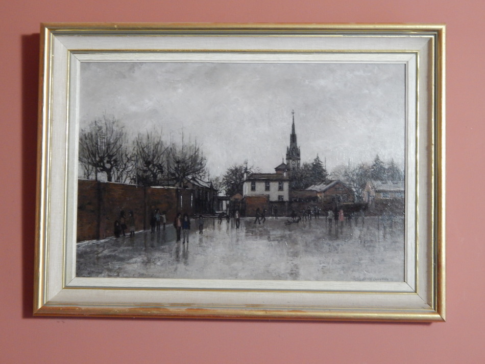 Appraisal: Peter Brannan - School Yard oil on board signed dated